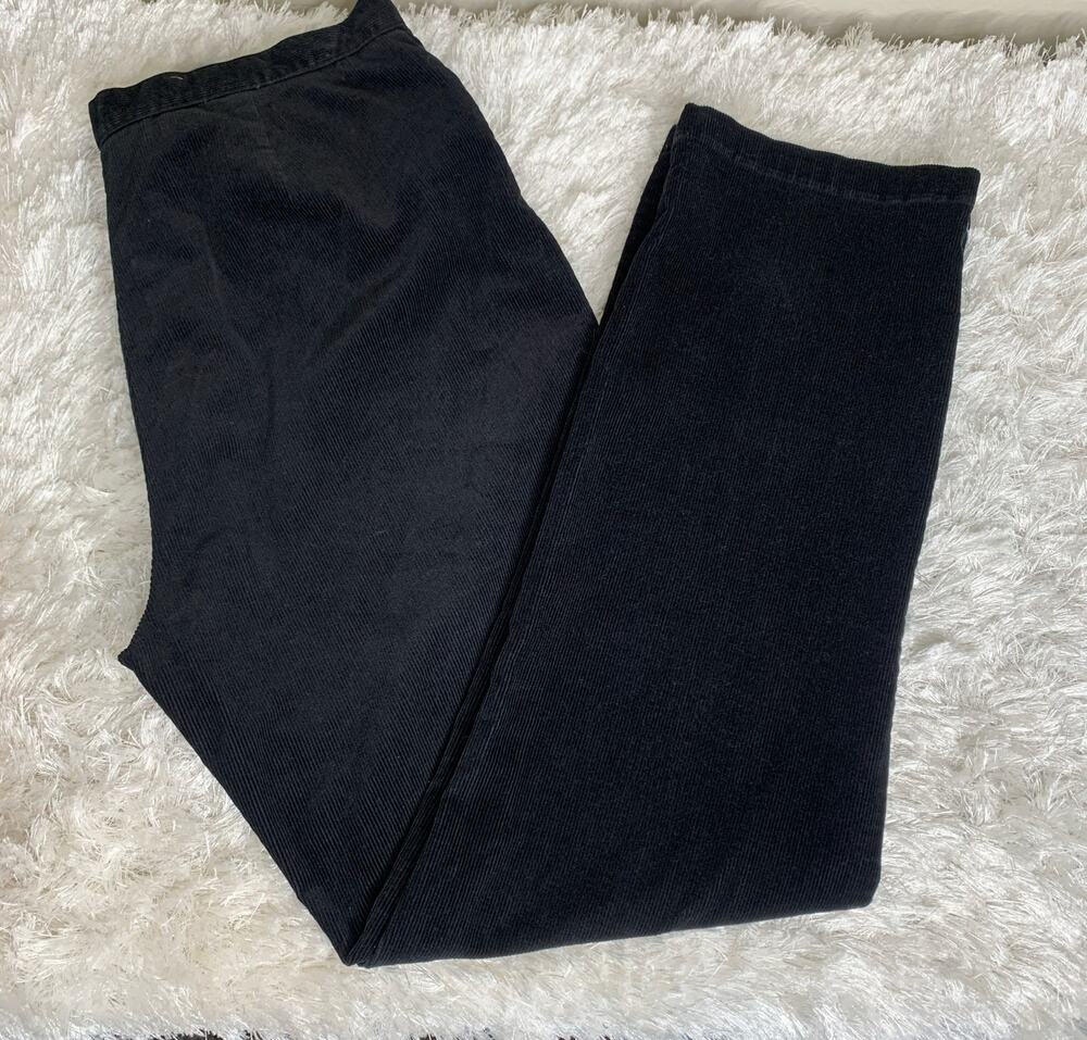 Vintage Jones New York Black Corduroy Pants 33" Waist Straight Leg